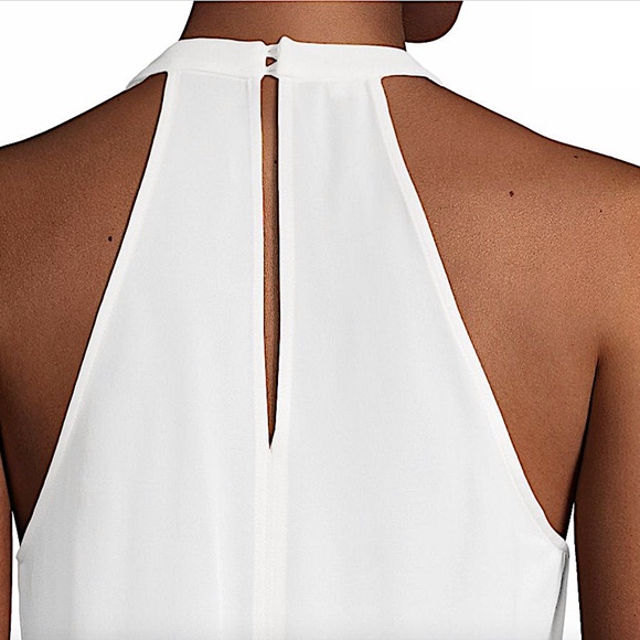 A.L.C. Moran Keyhole Sleeveless Silk Top off white - Picture 7 of 14